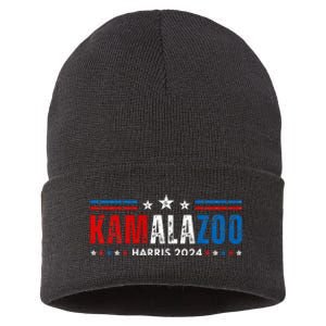 Kamalazoo WeRe Not Going Back Kamala Harris Election 2024 Premium Sustainable Knit Beanie