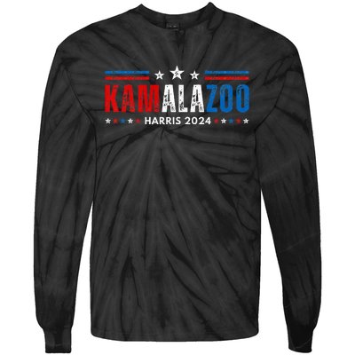 Kamalazoo WeRe Not Going Back Kamala Harris Election 2024 Premium Tie-Dye Long Sleeve Shirt