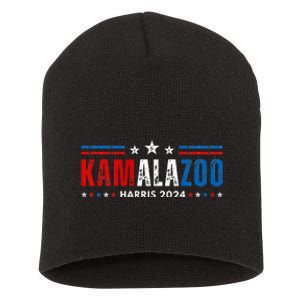 Kamalazoo WeRe Not Going Back Kamala Harris Election 2024 Premium Short Acrylic Beanie