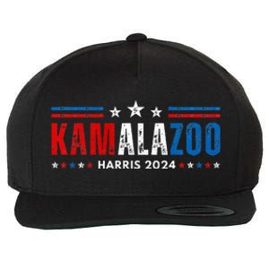 Kamalazoo WeRe Not Going Back Kamala Harris Election 2024 Premium Wool Snapback Cap