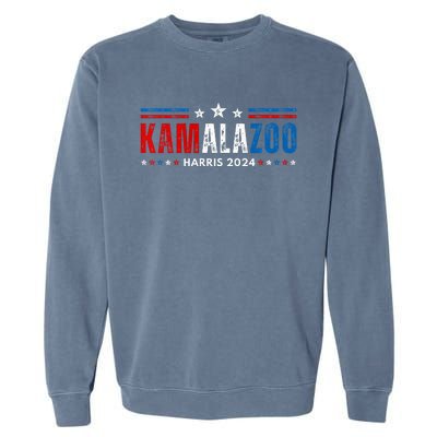 Kamalazoo WeRe Not Going Back Kamala Harris Election 2024 Premium Garment-Dyed Sweatshirt