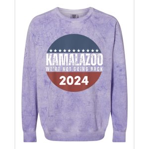 Kamalazoo WeRe Not Going Back Kamala Harris 2024 Colorblast Crewneck Sweatshirt