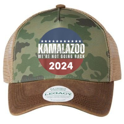 Kamalazoo WeRe Not Going Back Kamala Harris 2024 Legacy Tie Dye Trucker Hat