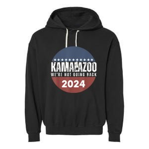 Kamalazoo WeRe Not Going Back Kamala Harris 2024 Garment-Dyed Fleece Hoodie