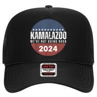 Kamalazoo WeRe Not Going Back Kamala Harris 2024 High Crown Mesh Back Trucker Hat