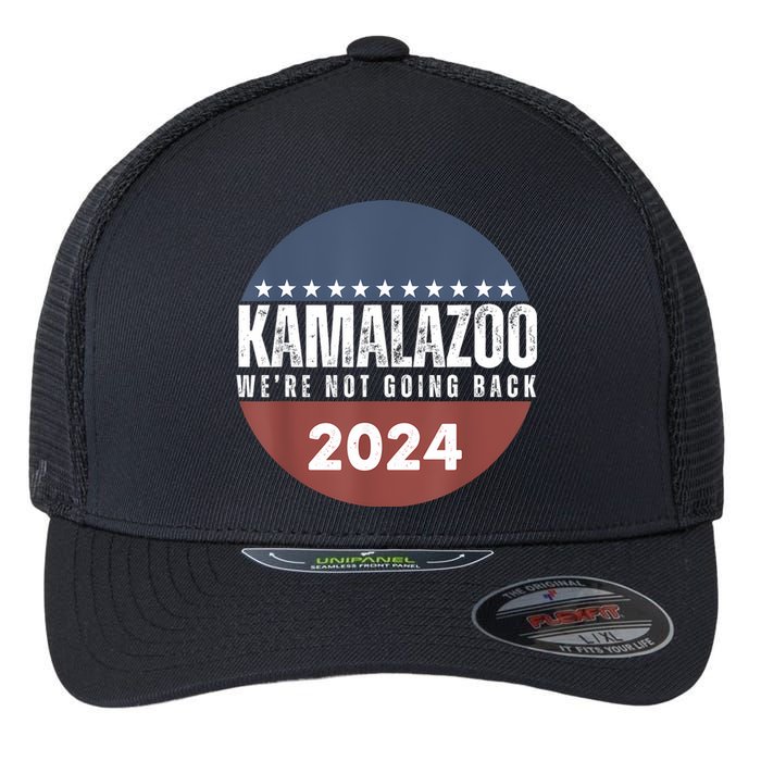 Kamalazoo WeRe Not Going Back Kamala Harris 2024 Flexfit Unipanel Trucker Cap