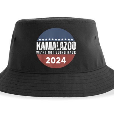 Kamalazoo WeRe Not Going Back Kamala Harris 2024 Sustainable Bucket Hat