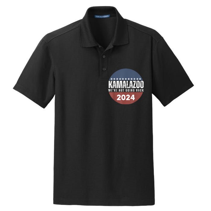 Kamalazoo WeRe Not Going Back Kamala Harris 2024 Dry Zone Grid Polo