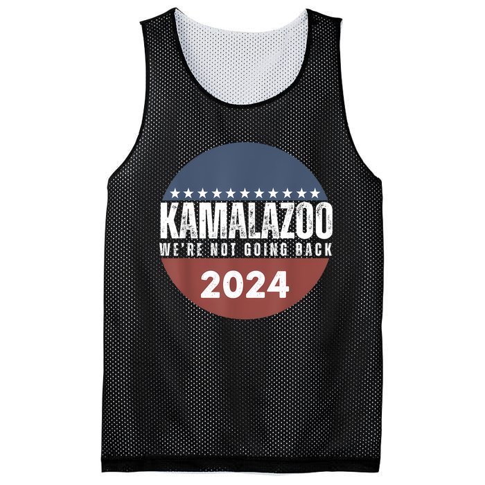 Kamalazoo WeRe Not Going Back Kamala Harris 2024 Mesh Reversible Basketball Jersey Tank