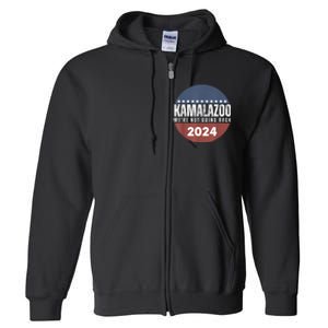 Kamalazoo WeRe Not Going Back Kamala Harris 2024 Full Zip Hoodie