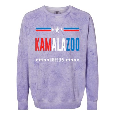 Kamalazoo WeRe Not Going Back Kamala Harris 2024 Colorblast Crewneck Sweatshirt