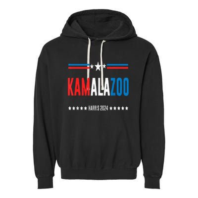 Kamalazoo WeRe Not Going Back Kamala Harris 2024 Garment-Dyed Fleece Hoodie