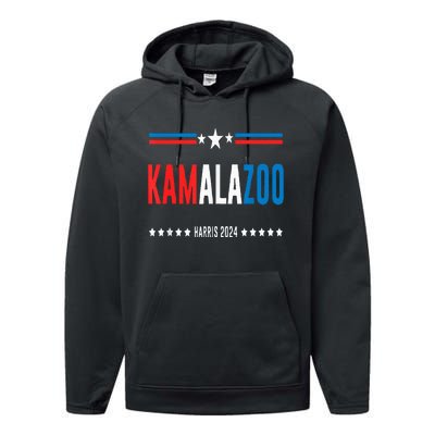 Kamalazoo WeRe Not Going Back Kamala Harris 2024 Performance Fleece Hoodie