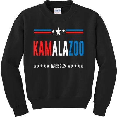 Kamalazoo WeRe Not Going Back Kamala Harris 2024 Kids Sweatshirt