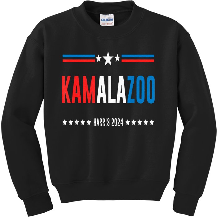 Kamalazoo WeRe Not Going Back Kamala Harris 2024 Kids Sweatshirt