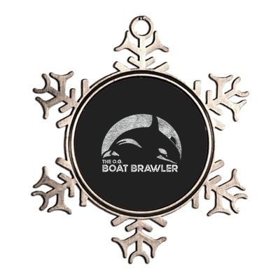 Killer Whale Orca This Is Orcaward Metallic Star Ornament