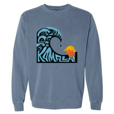 KamalaS Wave Of Hope Overtakes TrumpS Fear Garment-Dyed Sweatshirt