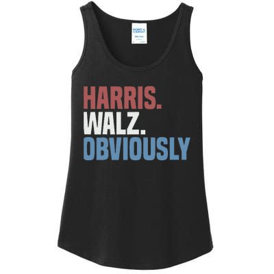 Kamala Walz Obviously 2024 Harris Waltz 2024 Election Ladies Essential Tank