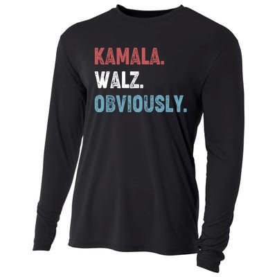 Kamala Walz Obviously 2024 Harris Waltz 2024 Election Cooling Performance Long Sleeve Crew