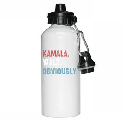 Kamala Walz Obviously 2024 Harris Waltz 2024 Election Aluminum Water Bottle