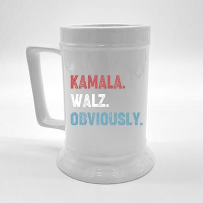 Kamala Walz Obviously 2024 Harris Waltz 2024 Election Beer Stein