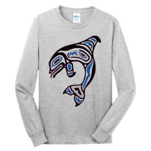 Killer Whale Orca Pacific NW Native American Indian Tall Long Sleeve T-Shirt