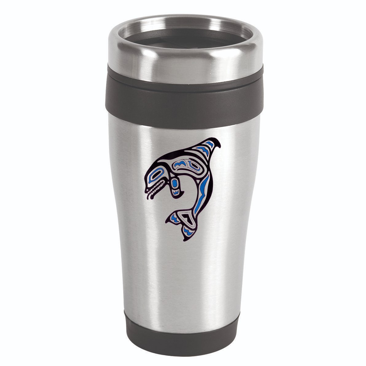 Killer Whale Orca Pacific NW Native American Indian 16oz Travel Tumbler