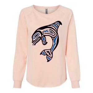 Killer Whale Orca Pacific NW Native American Indian Womens California Wash Sweatshirt