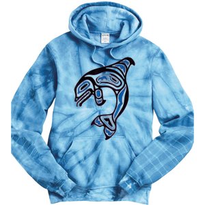 Killer Whale Orca Pacific NW Native American Indian Tie Dye Hoodie