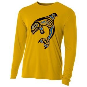 Killer Whale Orca Pacific NW Native American Indian Cooling Performance Long Sleeve Crew