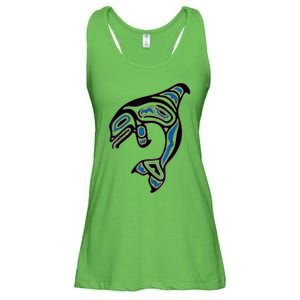 Killer Whale Orca Pacific NW Native American Indian Ladies Essential Flowy Tank