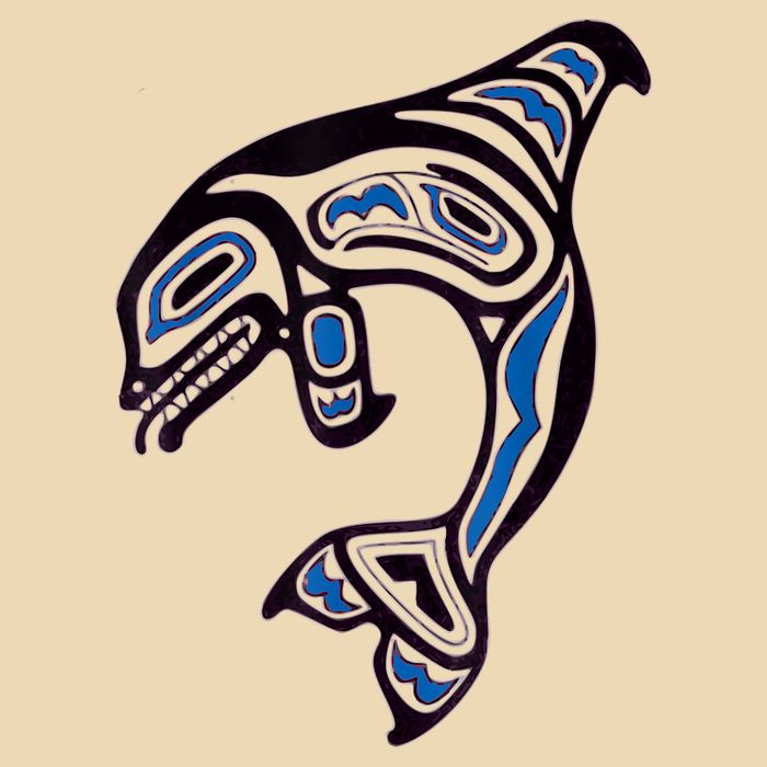 Killer Whale Orca Pacific NW Native American Indian Bag