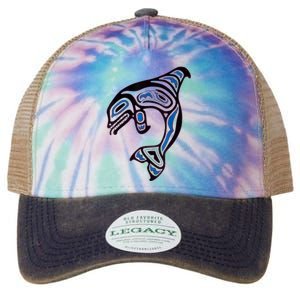 Killer Whale Orca Pacific NW Native American Indian Legacy Tie Dye Trucker Hat