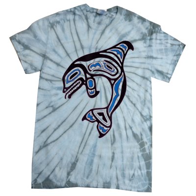 Killer Whale Orca Pacific NW Native American Indian Tie-Dye T-Shirt