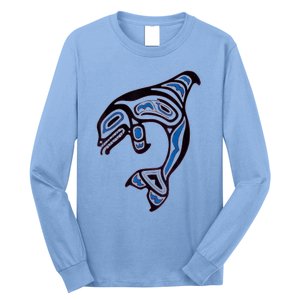 Killer Whale Orca Pacific NW Native American Indian Long Sleeve Shirt