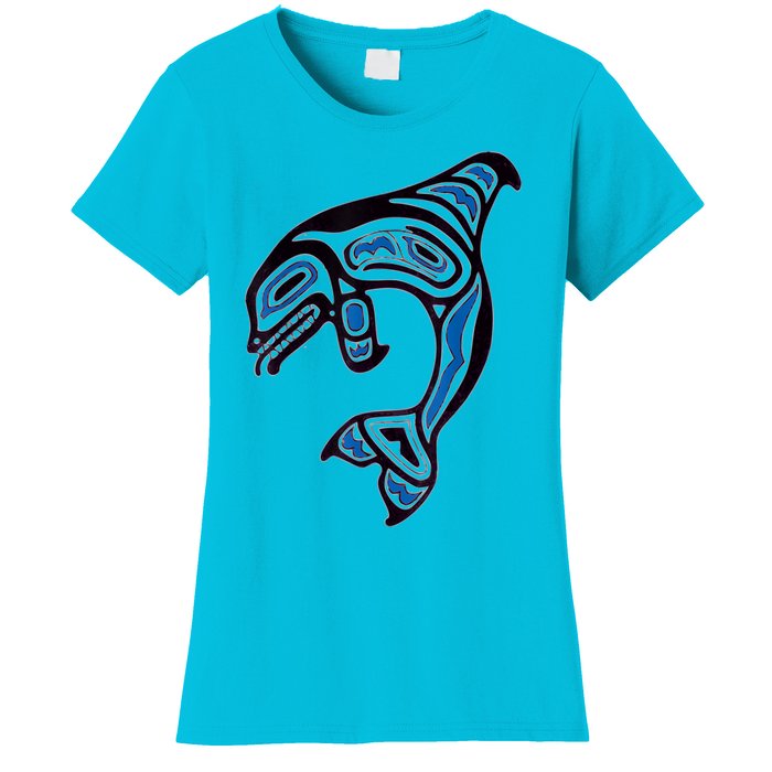 Killer Whale Orca Pacific NW Native American Indian Women's T-Shirt