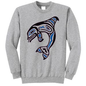 Killer Whale Orca Pacific NW Native American Indian Sweatshirt