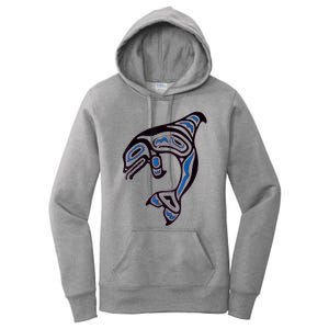 Killer Whale Orca Pacific NW Native American Indian Women's Pullover Hoodie