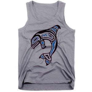 Killer Whale Orca Pacific NW Native American Indian Tank Top