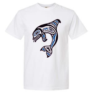 Killer Whale Orca Pacific NW Native American Indian Garment-Dyed Heavyweight T-Shirt