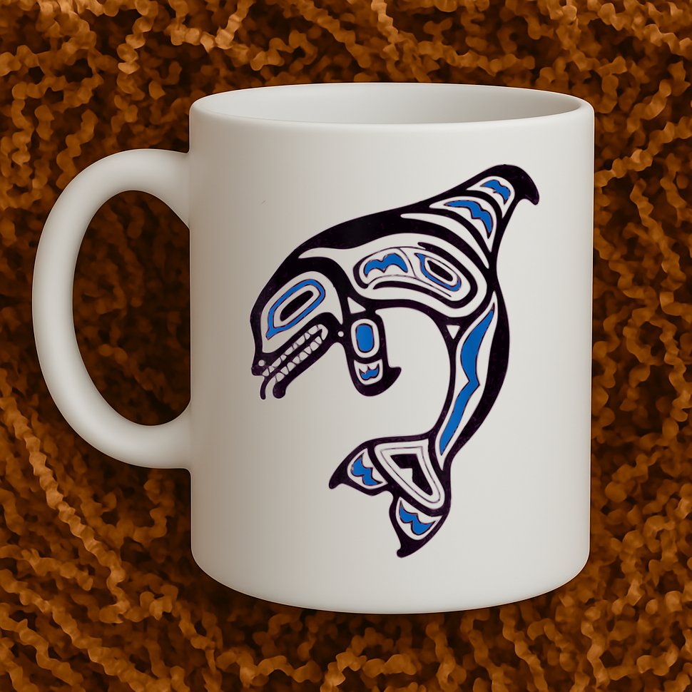 Killer Whale Orca Pacific NW Native American Indian Mug