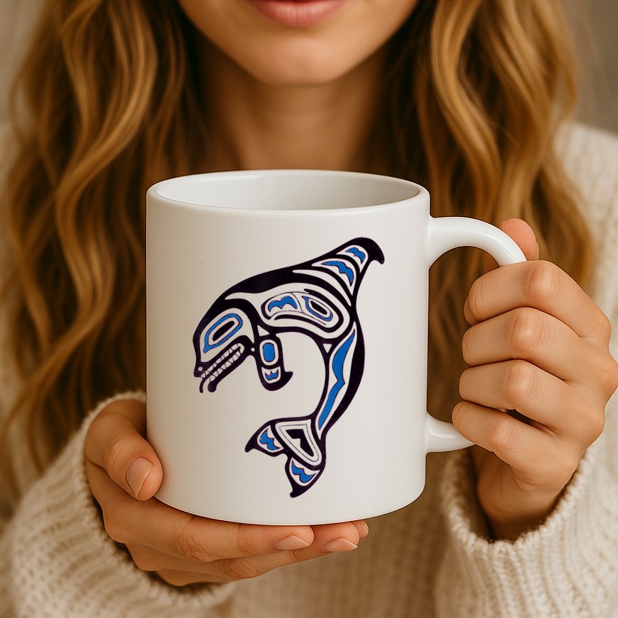 Killer Whale Orca Pacific NW Native American Indian Mug