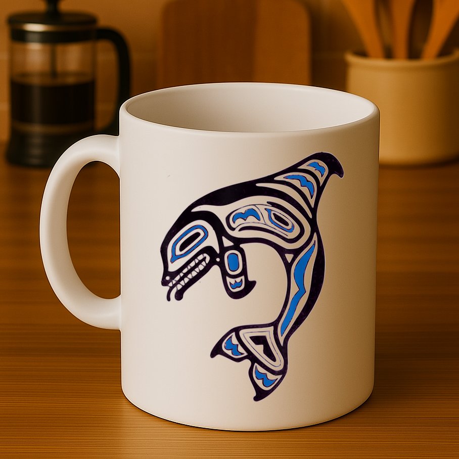 Killer Whale Orca Pacific NW Native American Indian Mug