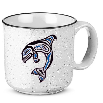 Killer Whale Orca Pacific NW Native American Indian 15oz Campfire Ceramic Mug