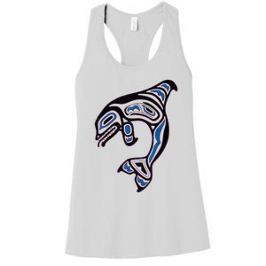 Killer Whale Orca Pacific NW Native American Indian Women's Racerback Tank