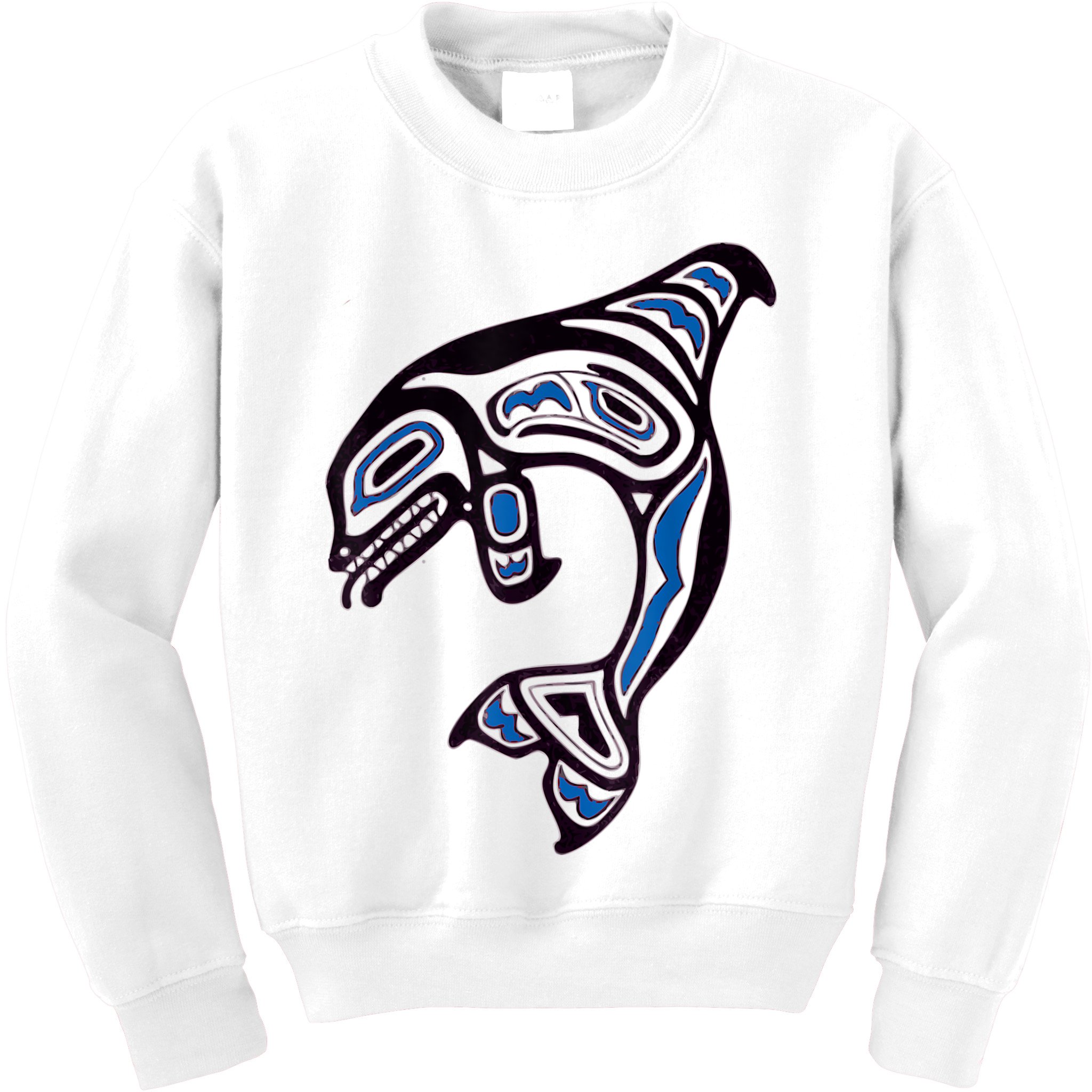 Killer Whale Orca Pacific NW Native American Indian Kids Sweatshirt