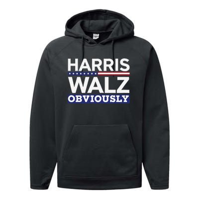 Kamala Walz Obviously 2024 Harris Waltz 2024 Election Performance Fleece Hoodie