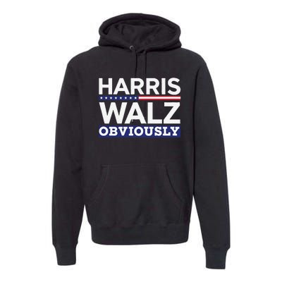 Kamala Walz Obviously 2024 Harris Waltz 2024 Election Premium Hoodie