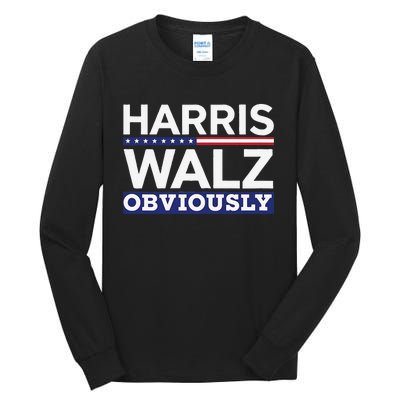 Kamala Walz Obviously 2024 Harris Waltz 2024 Election Tall Long Sleeve T-Shirt