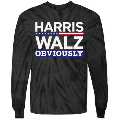 Kamala Walz Obviously 2024 Harris Waltz 2024 Election Tie-Dye Long Sleeve Shirt